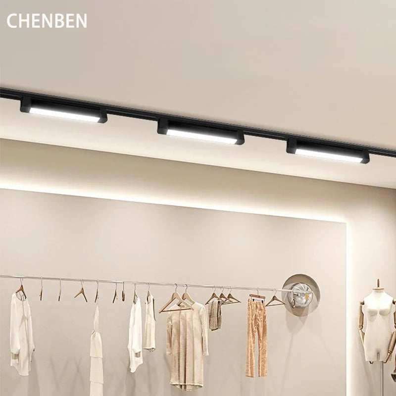 Axyaa Track Light Set: LED Rail Floodlight Chandelier for Home, Shop, Bedroom