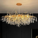 Axyaa Black Crystal Raindrop Chandelier for Elegant Living Space