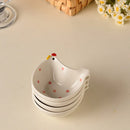 Axyaa Chicken Seasoning Dish Set: 2 Ceramic Mini Bowls, Household Storage Box
