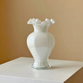 Axyaa Pearl Iridescent Glass Vase, Handmade Luxury Fish Tail Flower Vase