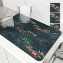 Axyaa Plant Flowers Absorbent Dish Mat Cup Drying Mats Table Decor
