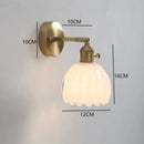 Axyaa Retro Flowers Glass Wall Lamp for Bedroom Study & Bedside, Nordic Modern Style