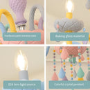 Axyaa Crystal Chandelier: Modern Macaron Colorful Princess Room Light