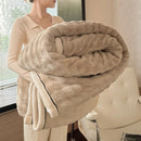 Axyaa Cozy Rabbit Fur Throw Blanket: Soft Plush Sofa Bed Autumn Winter Warm Blanket