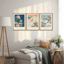 Axyaa Japanese Minimalist Canvas Art Prints Set for Home Decor