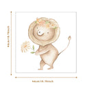Axyaa Animal Wall Stickers: Giraffe, Bunny, Lion, Elephant - Peel and Stick Kids Room Decor