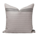 Axyaa Luxury Leather Woven Throw Pillow Set