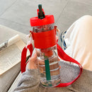 Axyaa 800ML Straw Water Bottle - Portable Infuser Filter for Juice & Bubble Tea