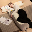 Axyaa Cute Cat Doll Plush Toy Sleeping Pillow Leg Clamping Long Girl Doll