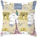 Axyaa French Landscape Pillowcase: Custom European-style Cushion Cover for Home Decor