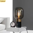 Axyaa Marble Glass Desk Lamp: Modern Light Luxury Living Room Bedroom Decor