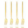 Axyaa Gold Stainless Steel Fruit Cake Dinnerware Set 4Pcs