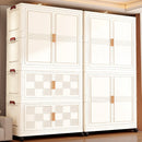 Axyaa 6 Tier Storage Wardrobe with Wheels - Large Capacity for Living Room/Bedroom