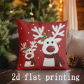 Cute Christmas-themed Axyaa Pillow Covers for Sofa, Bedroom, Car - Rectangular Cushion