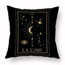 Axyaa Tarot Black Pillowcase 45x45cm for Home Decor and Living Room