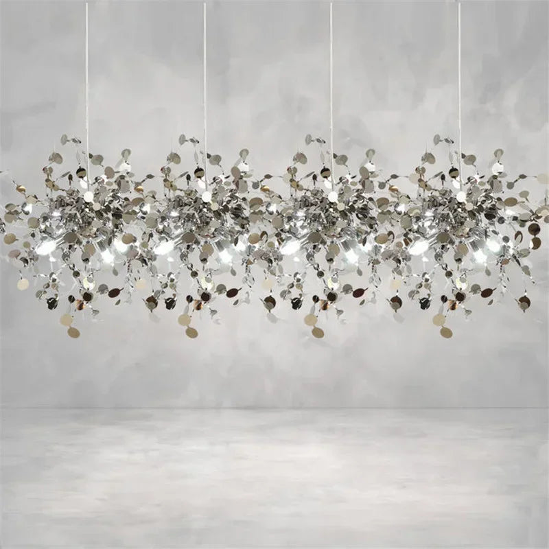 Axyaa Stainless Steel Pendant Light for Dining Living Room Hotel, Modern Design