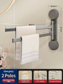 Axyaa Rotating Towel Rack: Bathroom & Kitchen Suction Cup Towel Rod
