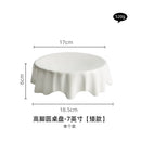 Axyaa Round White Plate - High Foot Plate, Artistic Conception, Irregular Western Food Plate