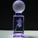 Axya Stained Glass Basketball Table Lamp for Bedroom Decor
