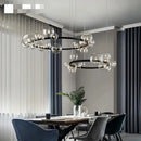 Axyaa Glass Bubble LED Chandelier, Modern Home Decor Lighting