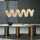 Axyaa LED Chandelier: Modern Luxe Pendant for Home, Office, or Dining Room