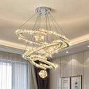 Axyaa Crystal Chandelier Pendant Light for Living Room and Bedroom