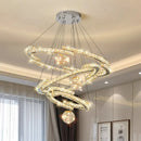 Axyaa Crystal Chandelier Pendant Light for Living Room Bedroom Ceiling Lighting