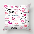 Axyaa Red Lips Heart Pillow - Black Love Sofa Car Cushion Cover