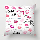 Axyaa Red Lips Heart Pillow - Black Love Sofa Car Cushion Cover