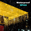Axyaa Icicle LED Street Garland Christmas Lights for Outdoor Decor