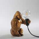 Axya Mini Gorilla Desk Lamp: Cute Resin Monkey Night Light for Children's Bedroom