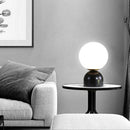 Axyaa Nordic Marble Glass Table Lamp for Living Room, Bedroom, and Study