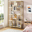 Axyaa 71" Tall Geometric Bookcase with Metal Frame