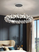 Axyaa Sun Flower Crystal Rings Chandeliers: Modern Luxury Nordic Home Decor Lighting