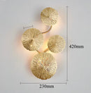 Lotus Leaf Wall Lamp Sconce for Bathroom LED Lights by Axyaa - Modern Industrial Bedroom Indoor Fixture