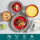 Axyaa Arboreal Stoneware Dinnerware Set, Service for 4/8 - 3 Colors