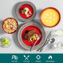 Axyaa Stoneware Dinnerware Set, 16/32 Pieces, Service for 4/8, 3 Color Options