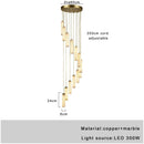 Axyaa Marble Chandeliers: Led Dimmable for Circular Staircase, Villa Decor & Home Luxury