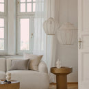 Minimalist Nordic LED Fabric Pendant Light for Living Room by Axyaa