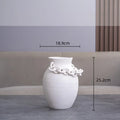Axyaa Geometric Chain Ceramic Vase: Stylish Handcrafted Room Decor & Flower Holder