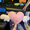 Axyaa Car Headrest Waist Support & Neck Cushion - Love Wings Design