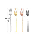 Axyaa Stainless Steel Coffee Tea Fruit Fork Set, 6/12Pcs Gold Sliverware Cake Ice Cream