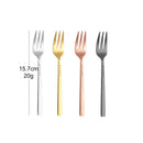 Axyaa Stainless Steel Coffee Fork Set, Mirror Gold Cutlery, Durable Fruit Forks