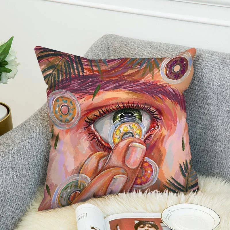 Axyaa 40x40 Jane Koluga Art Pillow Cover for Home Decor and Car Sofa Fall Theme