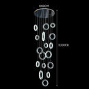 Axyaa Crystal Chandelier Stair Pendant Lamp Living Room Lighting