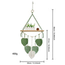Axyaa Boho Macrame Wall Hanging Shelf Wood Decor for Bedroom Living Room