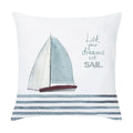 Axyaa Cartoon Sailboat Hot Air Balloon Lighthouse Cushion Cover