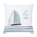 Axyaa Cartoon Sailboat Hot Air Balloon Lighthouse Cushion Cover