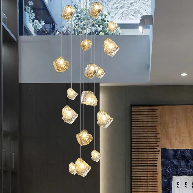 Axyaa Chandelier Set: Hall, Staircase, Indoor Lighting, Ceiling Lights