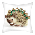 Hedgehog Print Pillow Cover for Home Sofa Decor 45X45cm - Axyaa